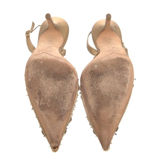 RARE RENÉ CAOVILLA Crystal Embellishments Slingback Pumps - Picture 5 of 9